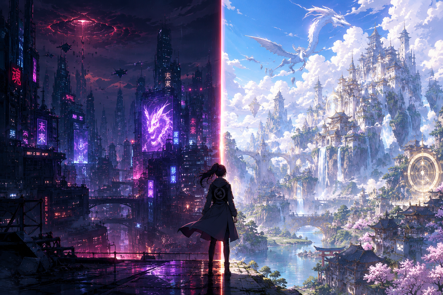 The same guest restyled at a storyworld threshold